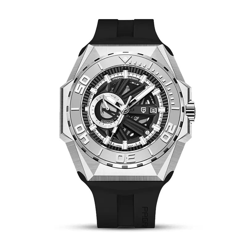 Pagani Design PD-YS007 Black Dial Automatic Silicone Men's Watch