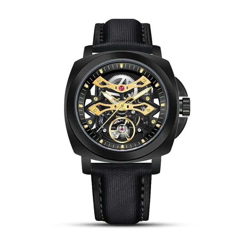 Pagani Design PD-YS017 Tourbillon Black Skeleton Dial Automatic Men's Watch