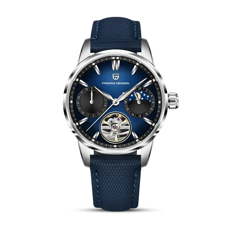 Pagani Design Tourbillon Moonphase Blue Dial Automatic Men's Watch | PD-YS021