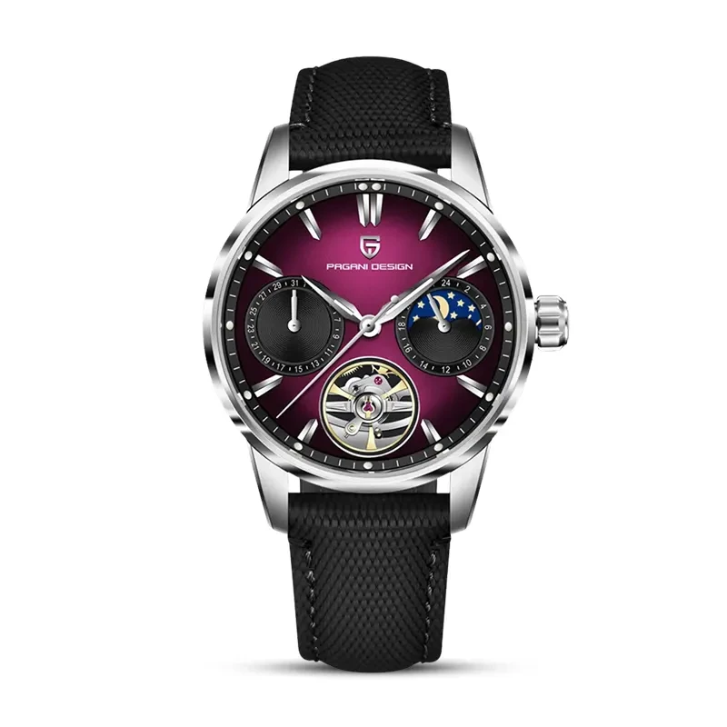 Pagani Design Tourbillon Moonphase Purple Dial Automatic Men's Watch | PD-YS021