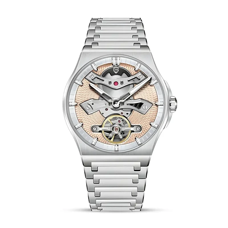 Pagani Design Tourbillon Salmon Pink Dial Automatic Men's Watch | PD-YS028