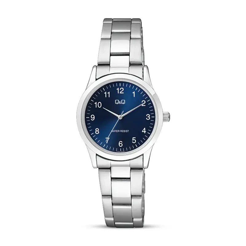 Q&Q C09A-004PY Blue Dial Silver-tone Ladies Watch