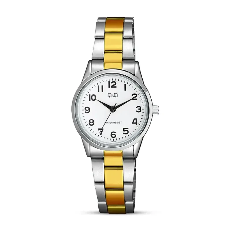 Q&Q C11A-005PY White Dial Two-tone Ladies Watch