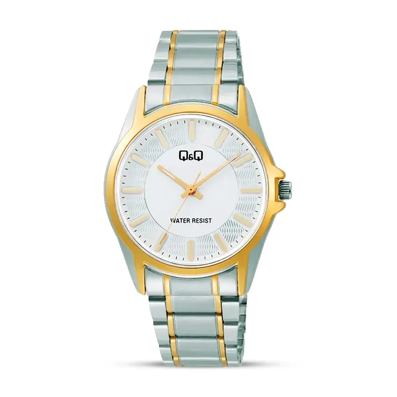 Q&Q C44A-003PY White Dial Two-tone Ladies Watch