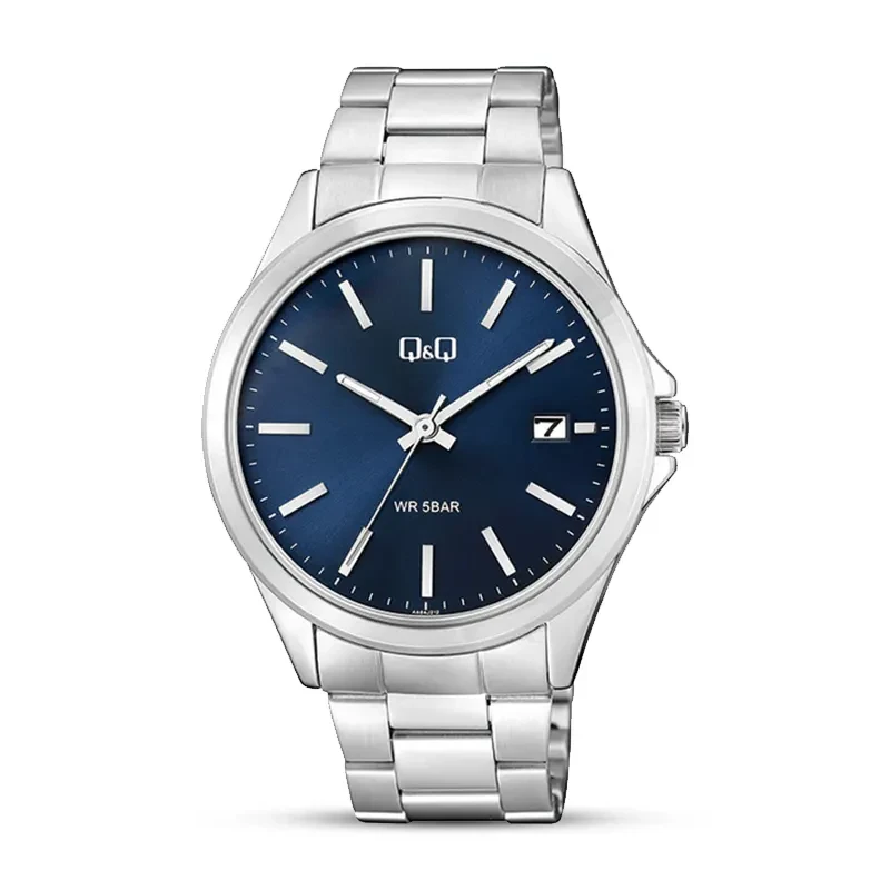 Q&Q A484J212Y Blue Dial Silver-tone Men's Watch