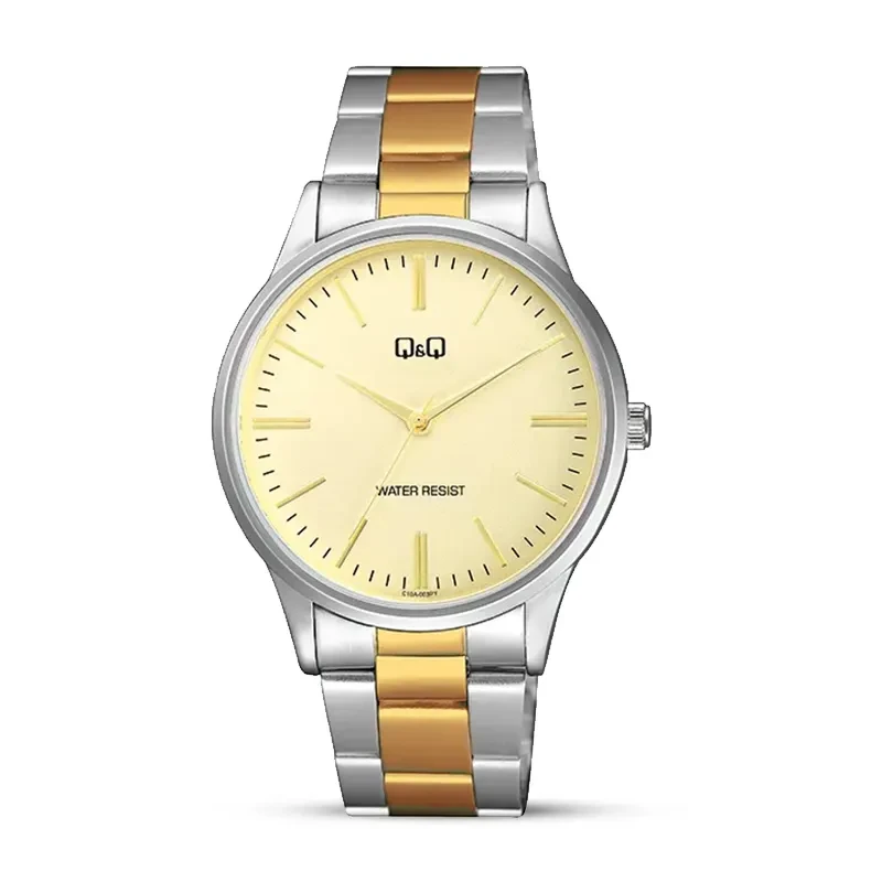 Q&Q C10A-003PY Gold Dial Two-tone Men's Watch