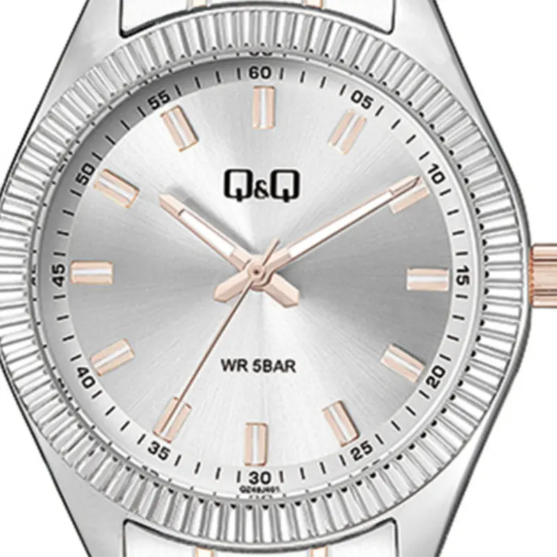Q&Q QZ48J401Y Silver Dial Two-tone Men's Watch