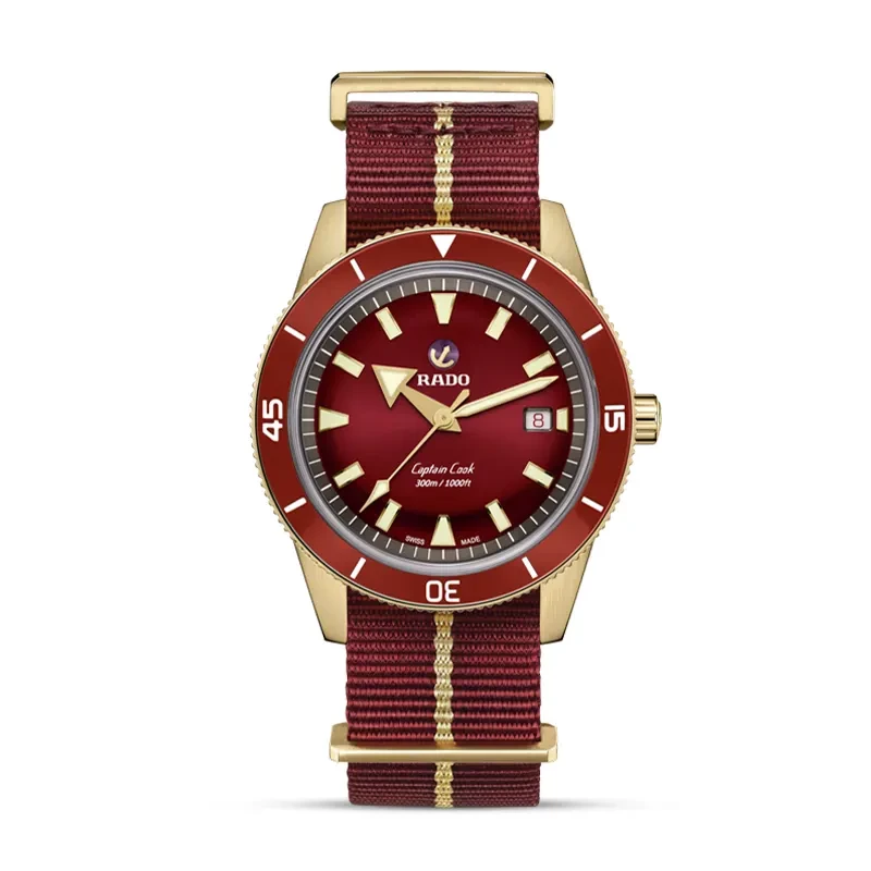 Rado Captain Cook Automatic Bronze Burgundy Dial Men's Watch | R32504407