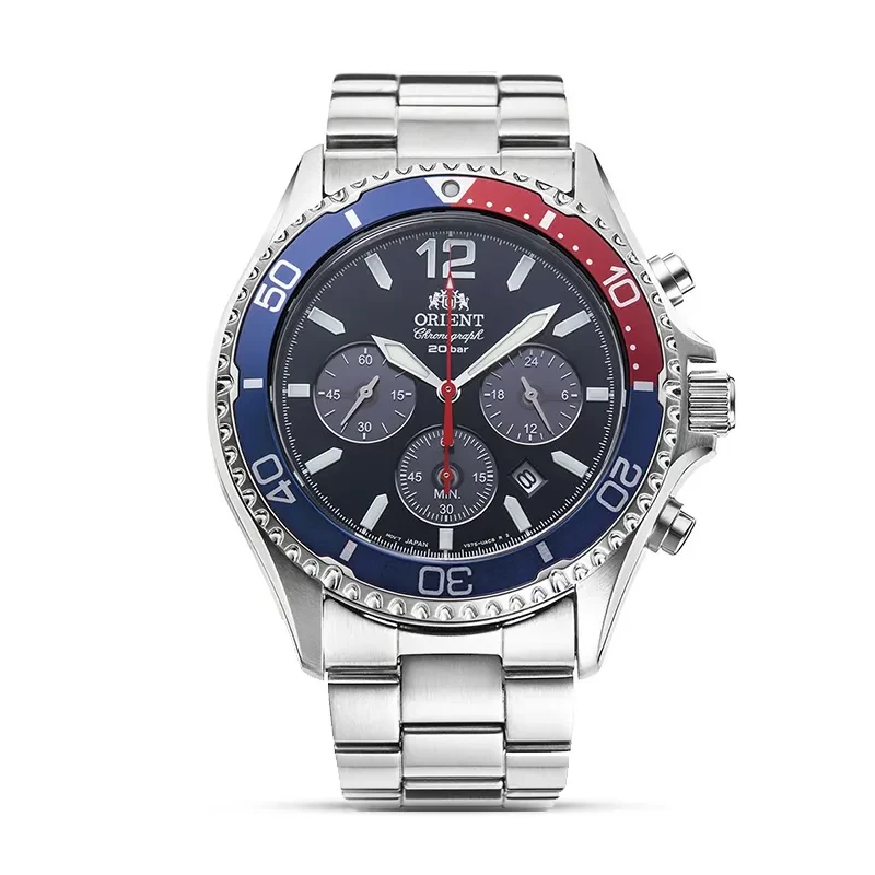 Orient Mako Solar Chronograph Blue Dial Men's Watch | RA-TX0201L