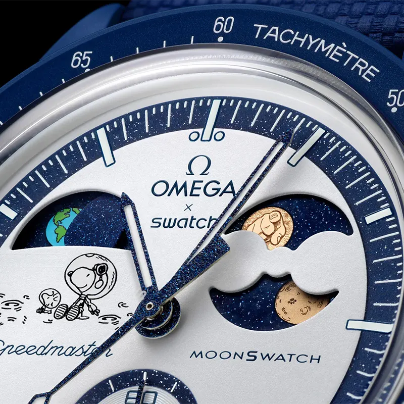 Omega x Swatch Mission to Earthphase Moonshine Gold Bioceramic Men's Watch | S033N703L