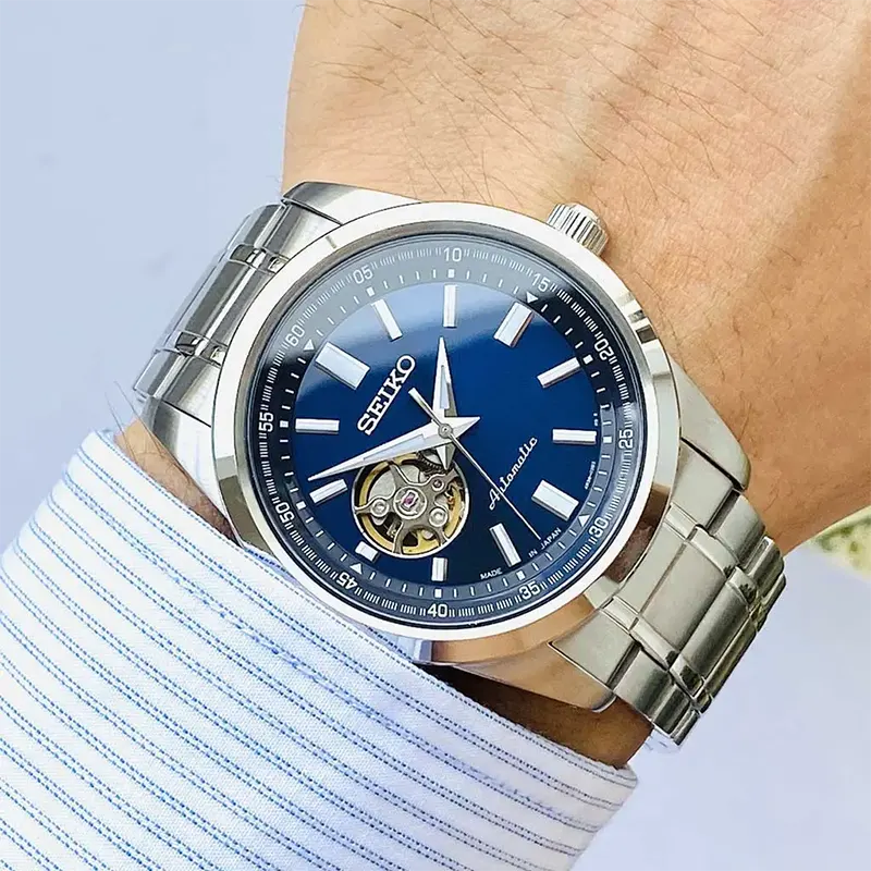 Seiko Selection Open Heart Blue Dial Automatic Men's Watch | SCVE051
