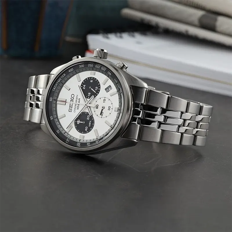 Seiko Conceptual Chronograph White Panda Dial Men’s Watch | SSB425P1