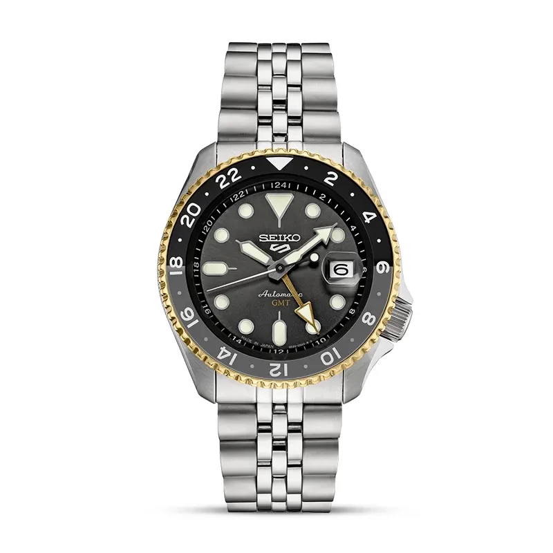 Seiko Sports GMT Two-tone Gold Bezel Men's Watch - Main Image
