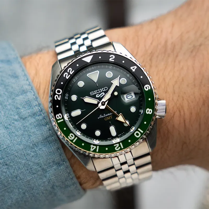 Seiko 5 Sports SKX Series GMT Green Dial Men’s Watch | SSK035K1