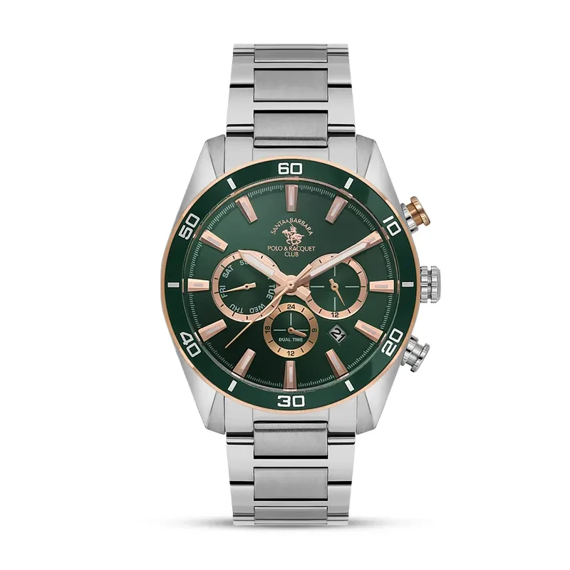 Santa Barbara Polo & Racquet Club Green Dial Men's Watch | SB.1.10498-3