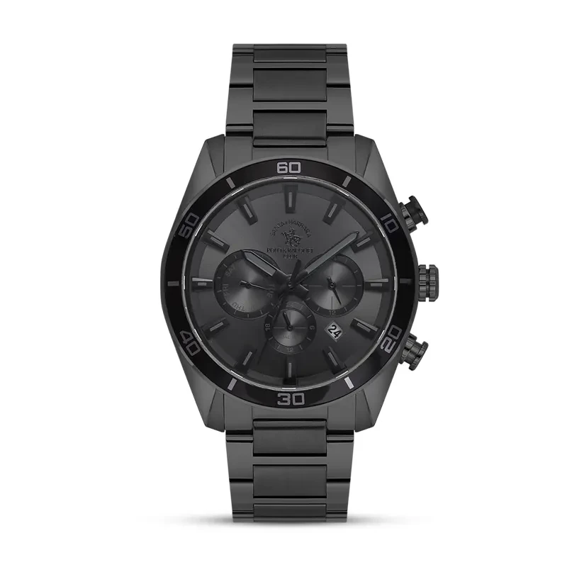 Santa Barbara Polo & Racquet Club Gun Black Dial Men's Watch | SB.1.10498-5