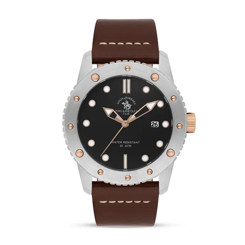 Santa Barbara Polo & Racquet Club Black Dial Men's Watch | SB.8.10001-4