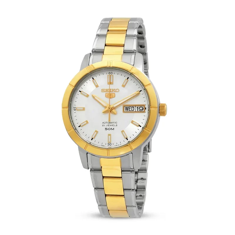 Seiko 5 Silver Dial Two-Tone Automatic Ladies Watch | SNK892K1