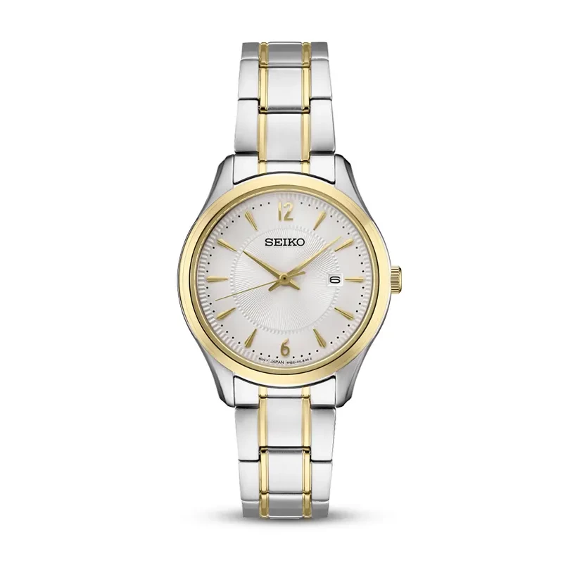 Seiko Essentials Silver Dial Two-tone Ladies Watch | SUR474