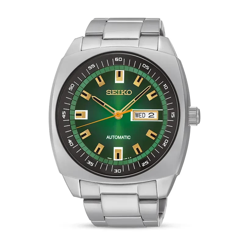 Seiko Recraft Automatic Green Dial Day-Date Men's Watch | SNKM97