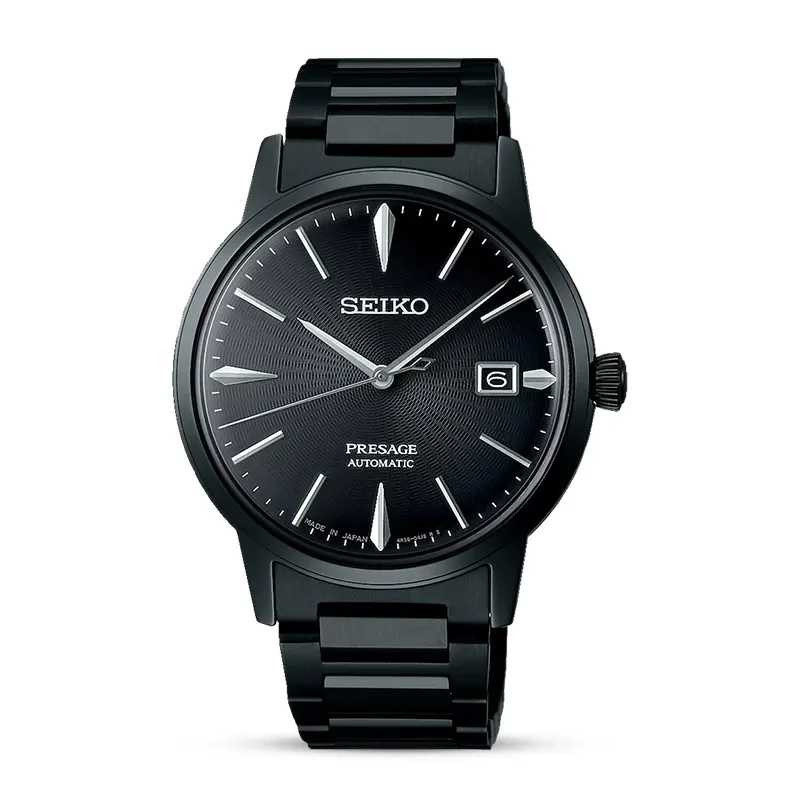 Seiko Presage Cocktail Time 'The Black Velvet' Black Dial Men's Watch | SRPJ15J1