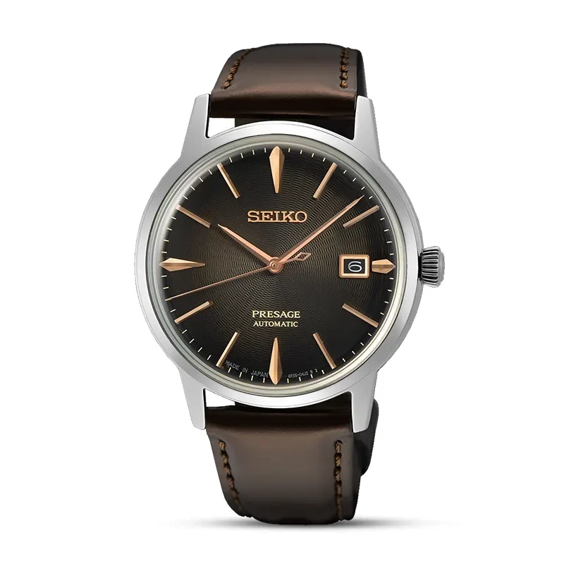 Seiko Presage Cocktail Time 'The Irish Coffee' Charcoal Dial Men's Watch | SRPJ17J1