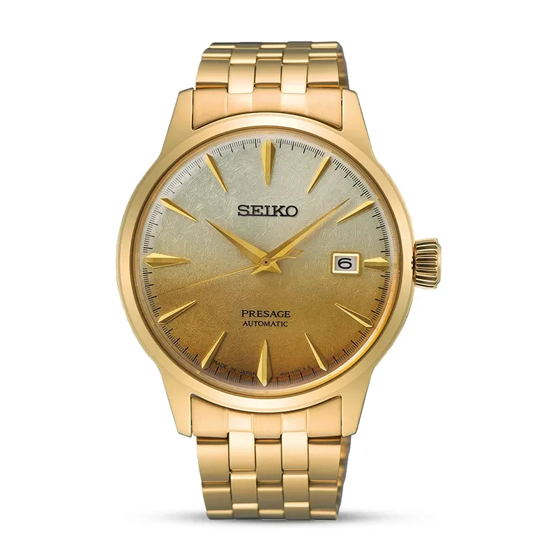 Seiko Presage Cocktail Time 'Beer Julep' Gold-Tone Men's Watch | SRPK46