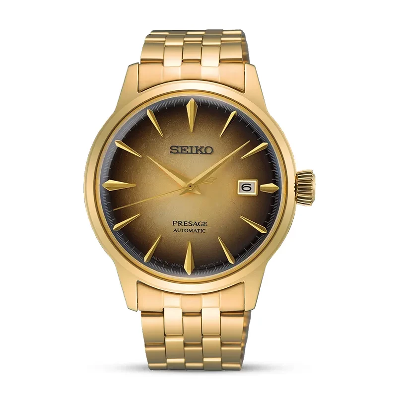 Seiko Presage Cocktail Time 'Half and Half' Gold-Tone Men's Watch | SRPK48