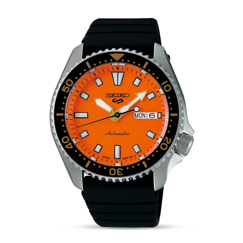 Seiko 5 Sports SKX’s Iconic Automatic Orange Dial Men's Watch | SRPL89