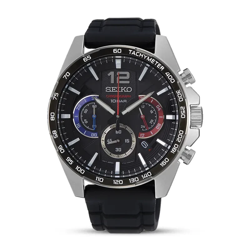 Seiko Discover More Chronograph Black Dial Men’s Watch | SSB347P1