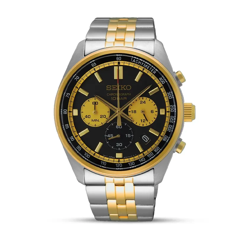 Seiko Conceptual Chronograph Black Dial Men’s Watch | SSB430P1