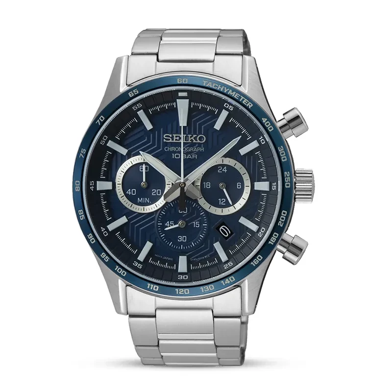 Seiko Classic Chronograph Blue Dial Men’s Watch | SSB445