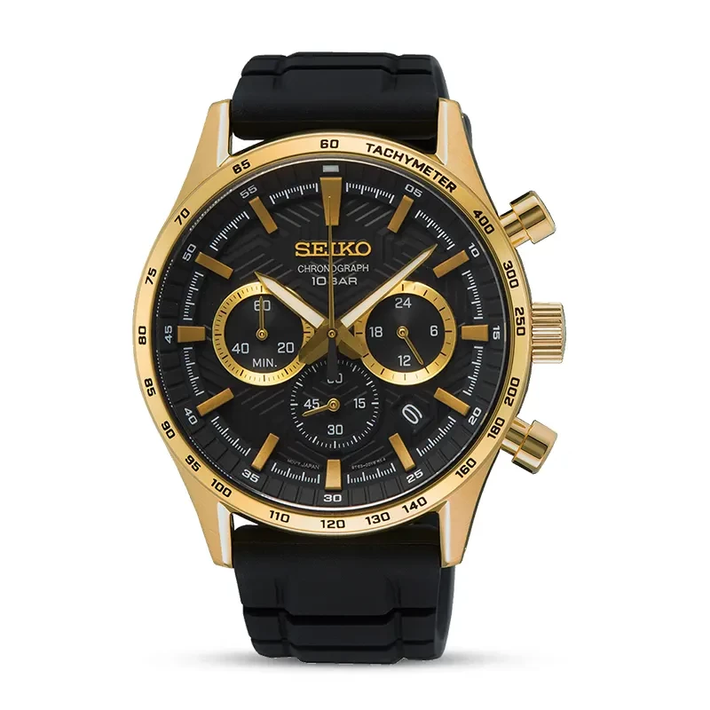 Seiko Discover More Chronograph Black Dial Men’s Watch | SSB446P1