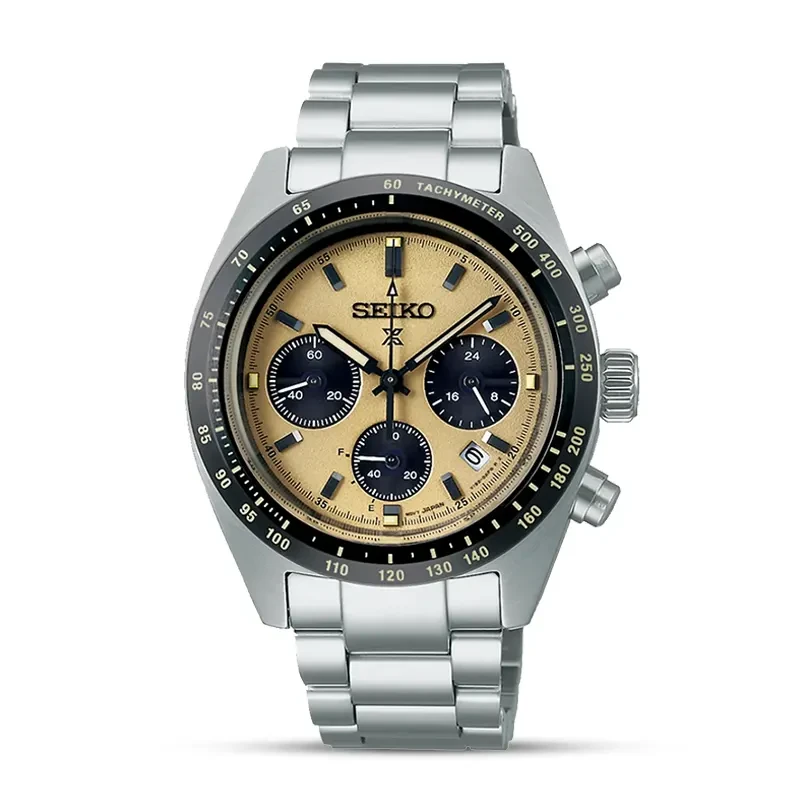Seiko Prospex Speedtimer Solar Beige Dial Men’s Watch | SSC817