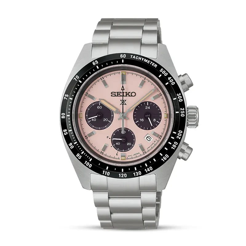 Seiko Prospex Speedtimer 'Youngtimer' Solar Salmon Dial Men’s Watch | SSC963P1