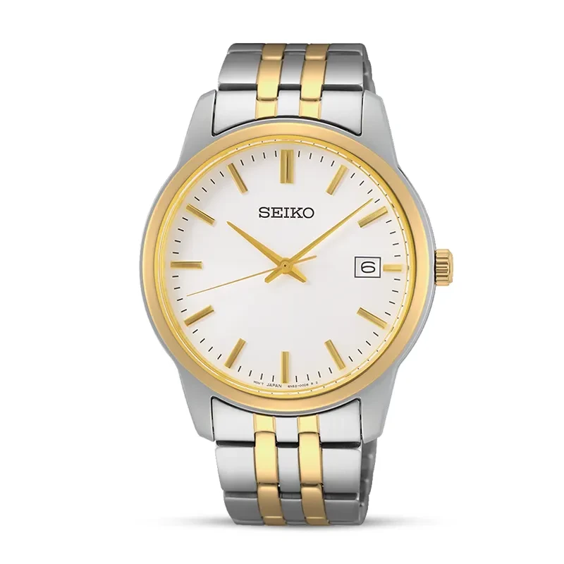 Seiko Essentials White Dial Two-Tone Men’s Watch | SUR402P1