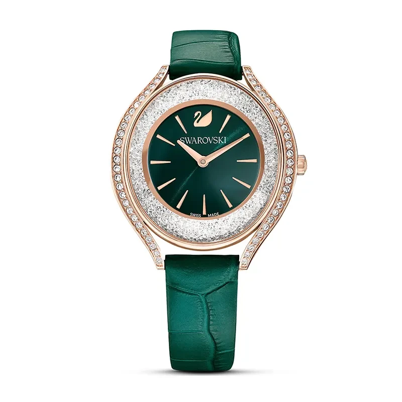 Swarovski Crystalline Aura Vibrant Green Dial Ladies Watch | 5644078
