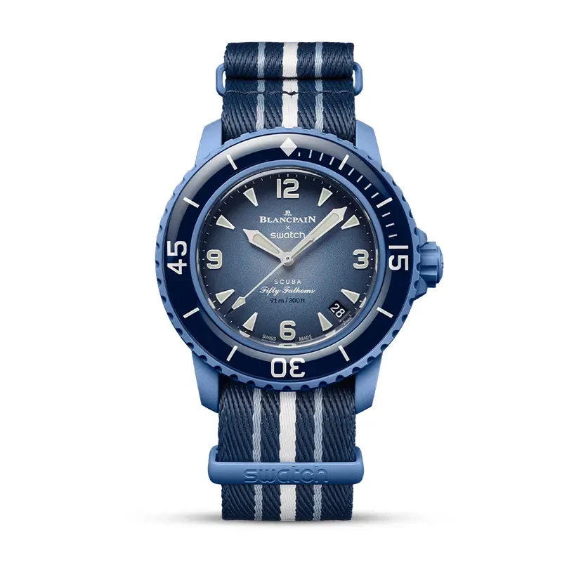 Blancpain X Swatch Scuba Fifty Fathoms Atlantic Ocean Automatic Men's Watch | S035A100
