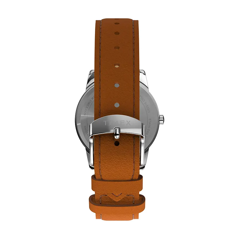 Timex Easy Reader Green Dial Brown Leather Men's Watch | TW2W54600