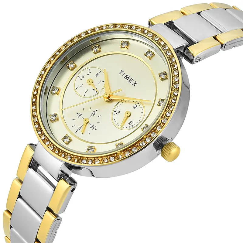 Timex® Trendline Champagne Dial Two-Tone Ladies Watch | TWEL18711