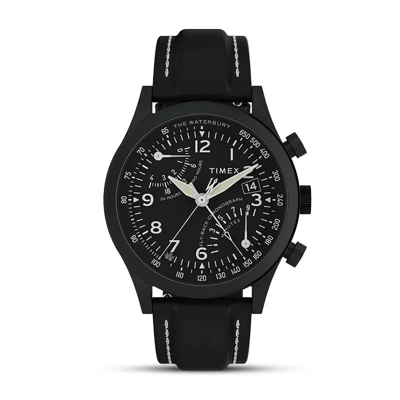 Timex Waterbury Traditional Fly Back Black Dial Men's Watch | TW2W48000