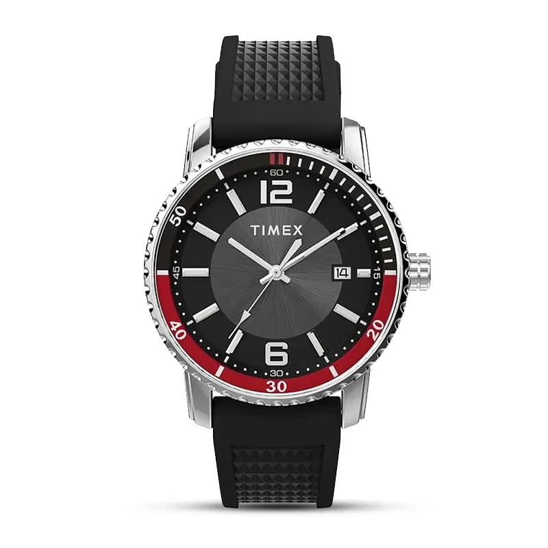 Timex Trend Coke Bezel Black Dial Men's Watch | TW2W60600J1