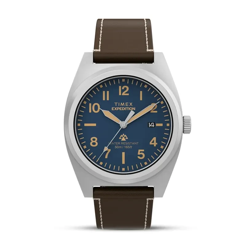 Timex Expedition® Capstone 39mm Eco-Friendly Leather Strap Men's Watch | TW2Y30600