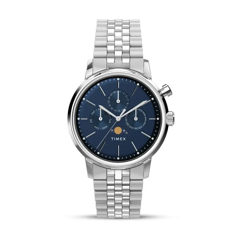 Timex Marlin® Multifunction Moon Phase Blue Dial Men's Watch | TWEG26802