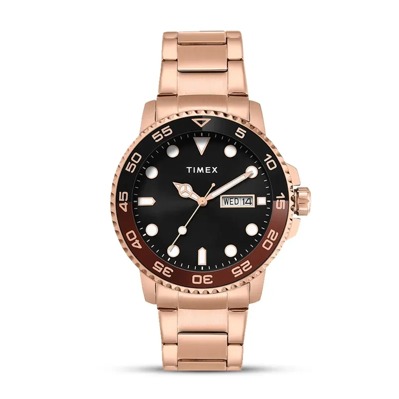 Timex Root Beer Bezel Black Dial Men's Watch | TWEG287SMU04