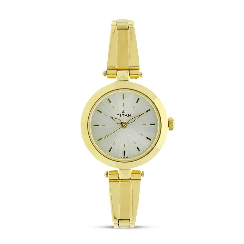 Titan Karishma Champagne Dial Gold-tone Ladies Watch | 2574YM01