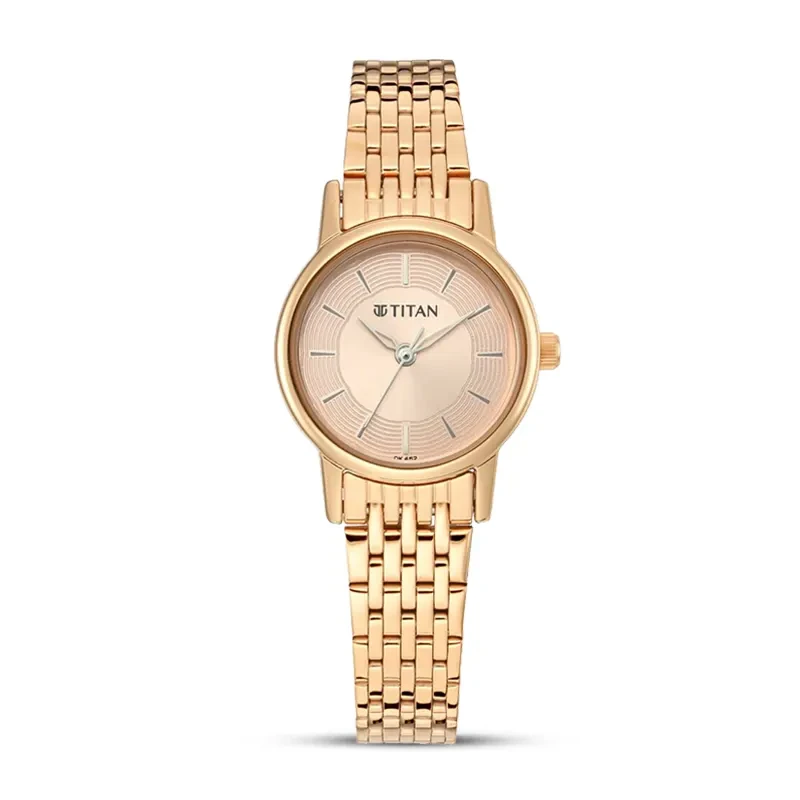 Titan 2593WM02 Rose Gold Dial Rose Gold-tone Ladies Watch