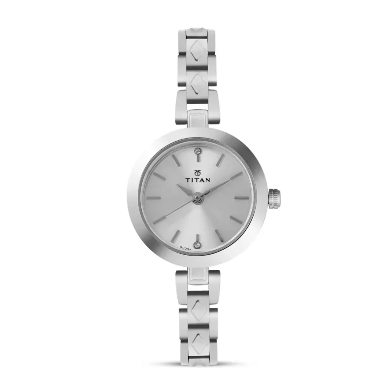 Titan Lagan 2598SM01 Silver Dial Silver-Tone Ladies Watch