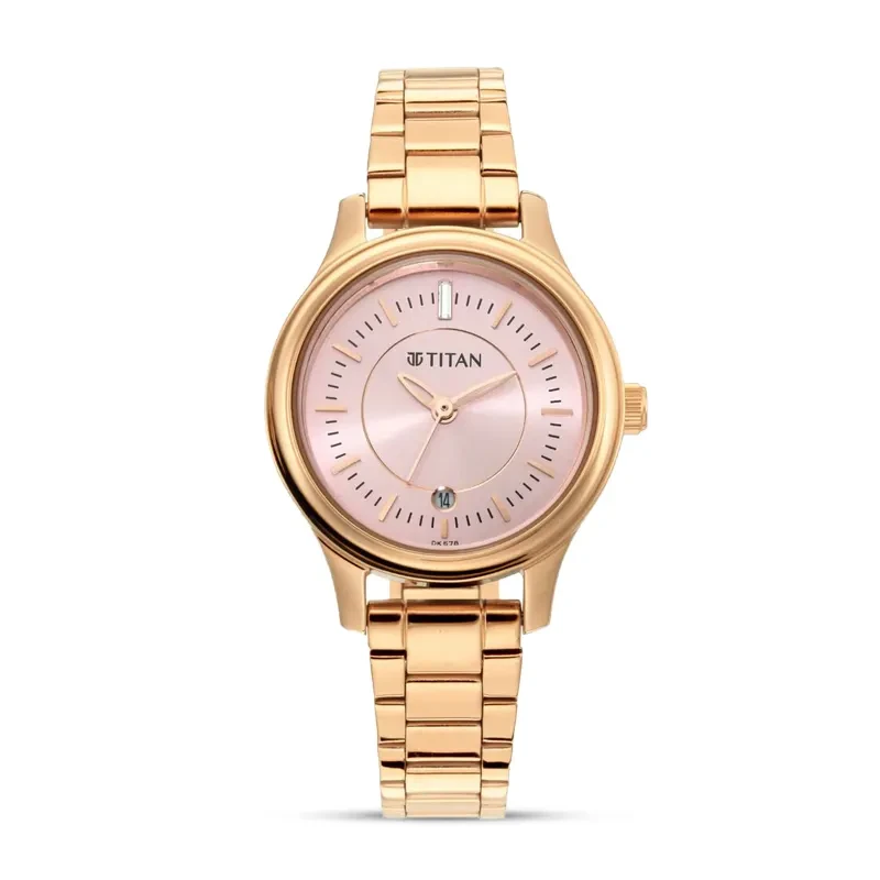 Titan 2638WM01 Rose Gold Dial Rose Gold-tone Ladies Watch