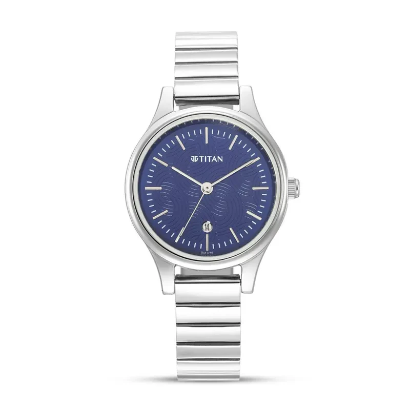 Titan Karishma 2679SM01 Blue Dial Silver-Tone Ladies Watch